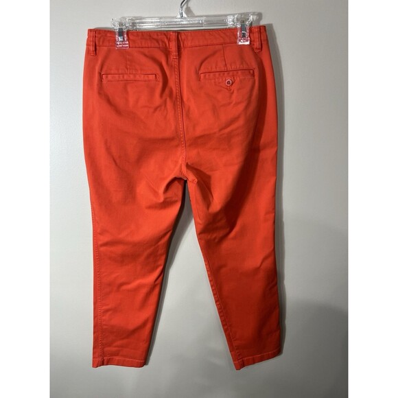 Lauren Ralph Lauren Jeans Size 6Womens Orange Stretch Mid Rise Straight Ankle - Picture 2 of 14